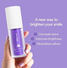 Teeth Whitening Toothpaste Purple Plastic Bottle Press Type (Color: Purple)