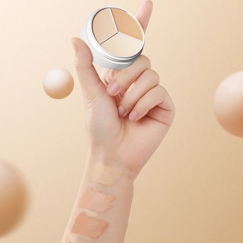TFTI Three Colors Concealer Concealer Plate Cover Facial Spots Acne Marks Smear-proof Makeup Foundation Cream Dark Circles Dry Oily Skin